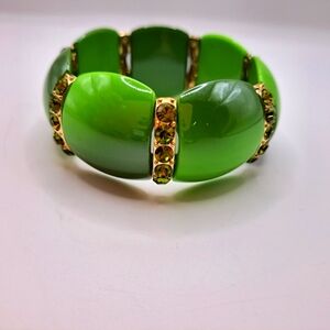 Chunky Green Ombre Stretch Bracelet